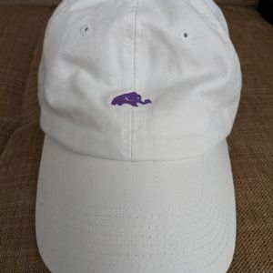 White and purple elephant baseball cap